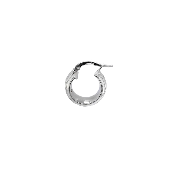 White Gold Round Earrings