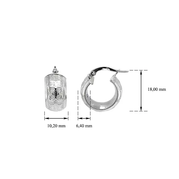 Kruhové Náušnice z Bílého Zlata