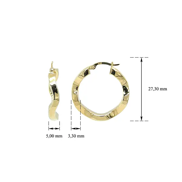 Zlaté Kruhové Náušnice