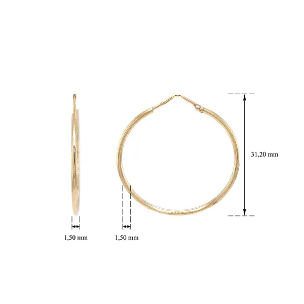 Zlaté Kruhové Náušnice