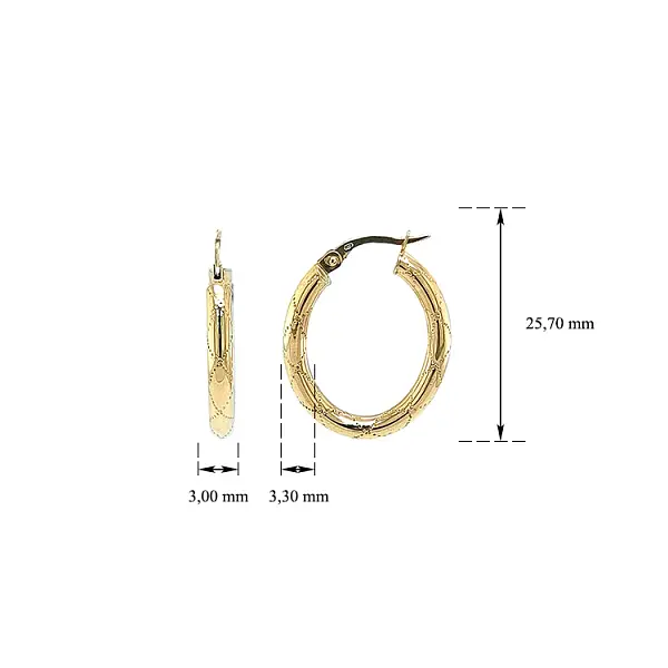 Zlaté Kruhové Náušnice