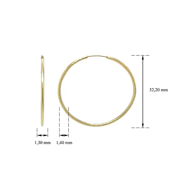 Zlaté Kruhové Náušnice