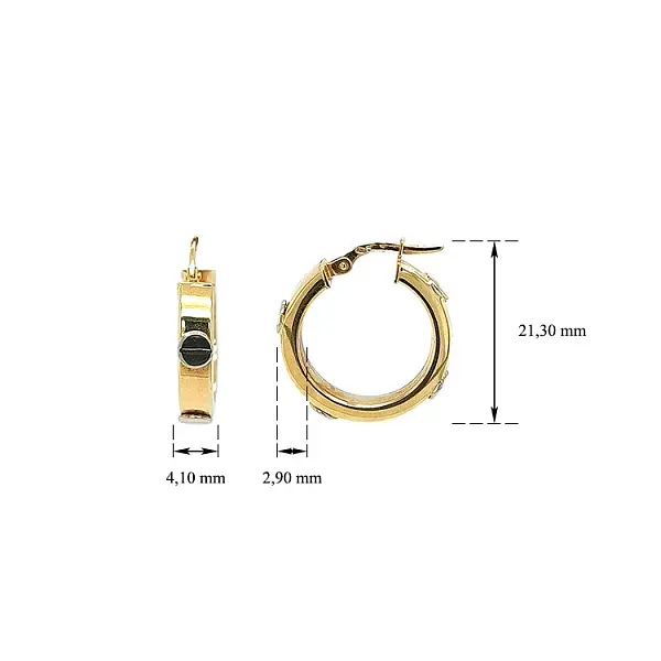 Zlaté Kruhové Náušnice