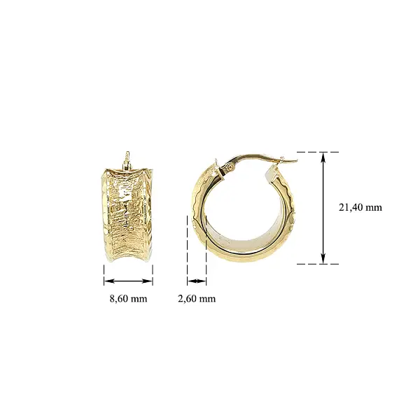 Zlaté Kruhové Náušnice