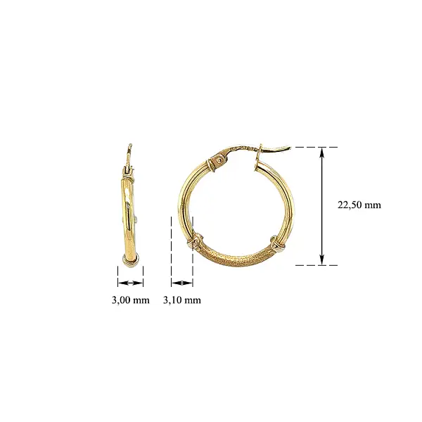 Zlaté Kruhové Náušnice
