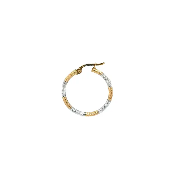Kruhové Náušnice z Kombinovaného Zlata