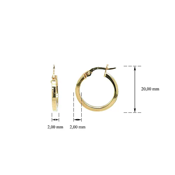 Zlaté Kruhové Náušnice