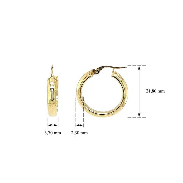 Zlaté Kruhové Náušnice