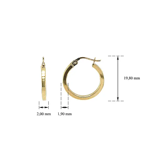 Zlaté Kruhové Náušnice