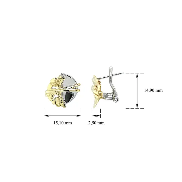Náušnice z Kombinovaného Zlata