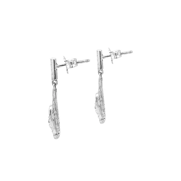 Zlaté Visací Náušnice se Zirkony