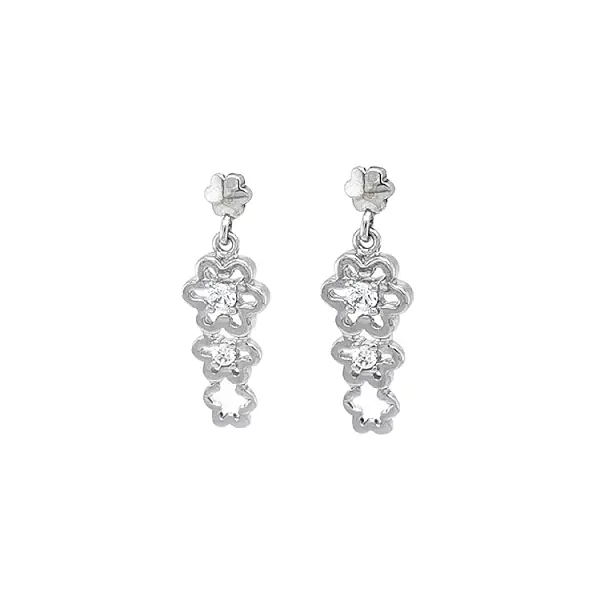 Zlaté Visací Náušnice se Zirkony