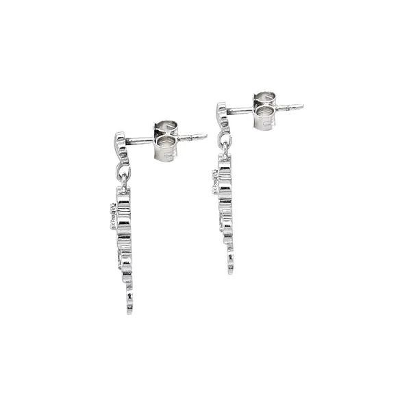 Zlaté Visací Náušnice se Zirkony