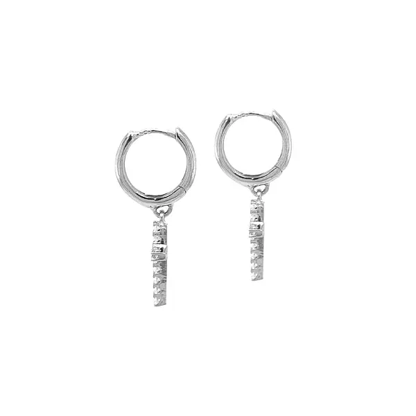 Zlaté Náušnice Křížek se Zirkony