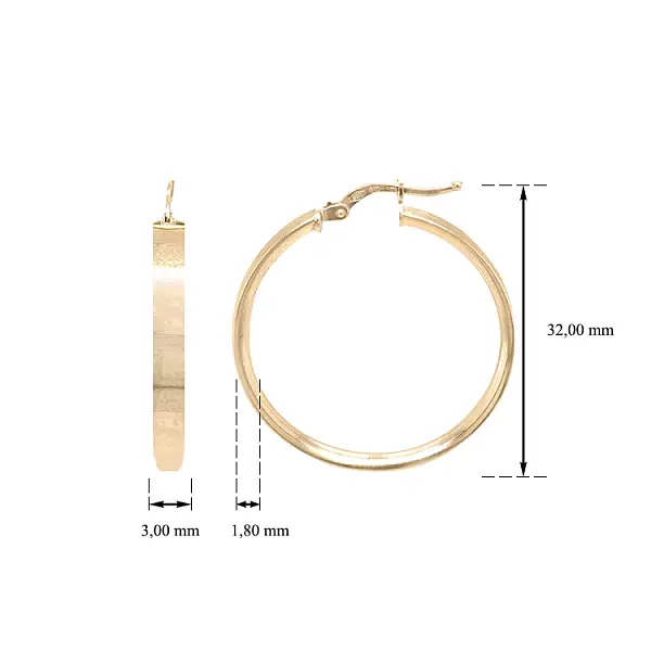 Zlaté Kruhové Náušnice