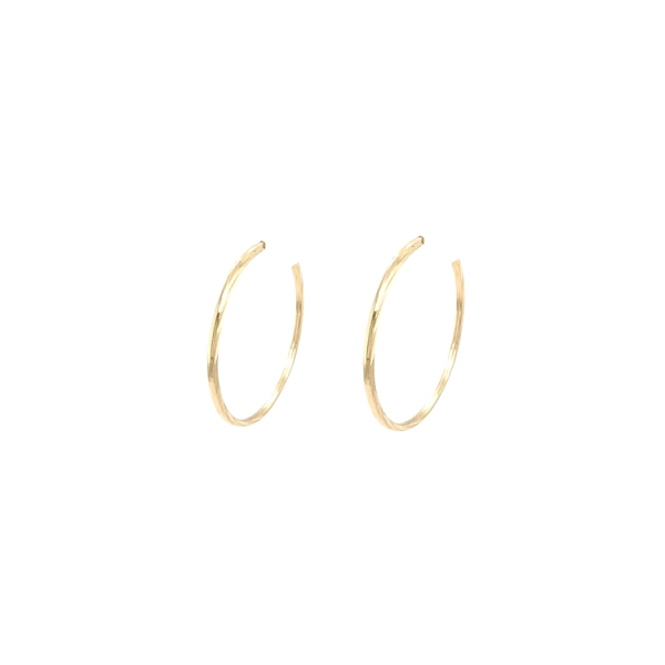 Gold Round Earrings