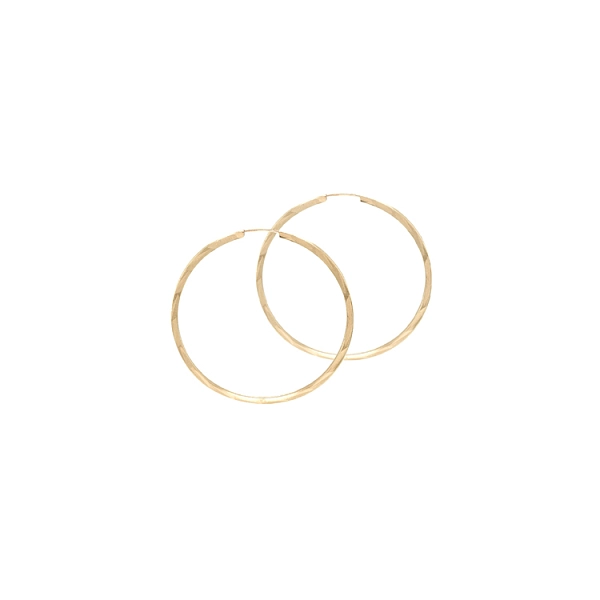Gold Round Earrings