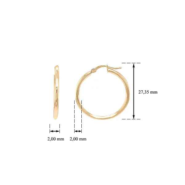 Zlaté Kruhové Náušnice