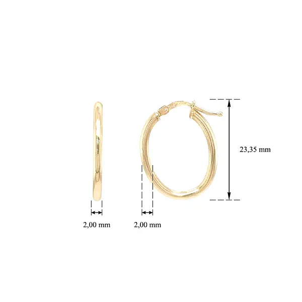 Zlaté Kruhové Náušnice