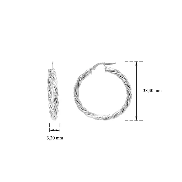 Kruhové Náušnice z Bílého Zlata