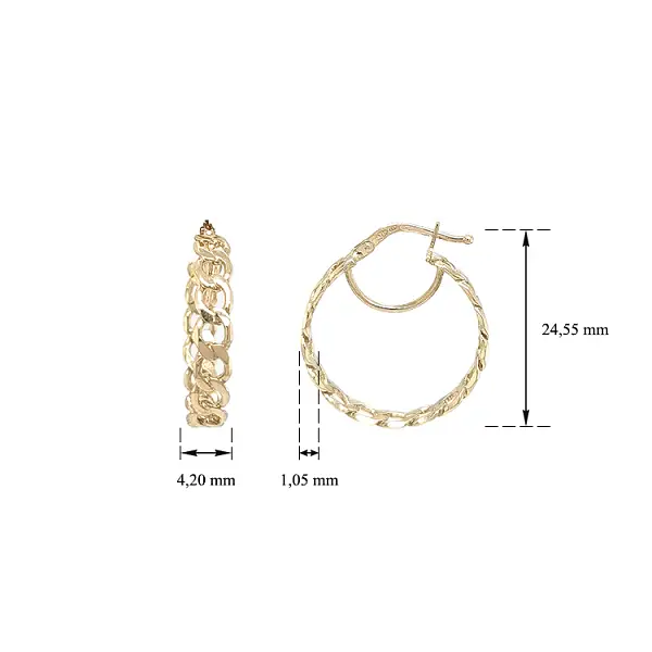 Zlaté Kruhové Náušnice