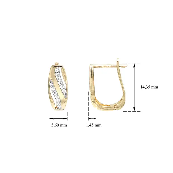 Zlaté Náušnice se Zirkony