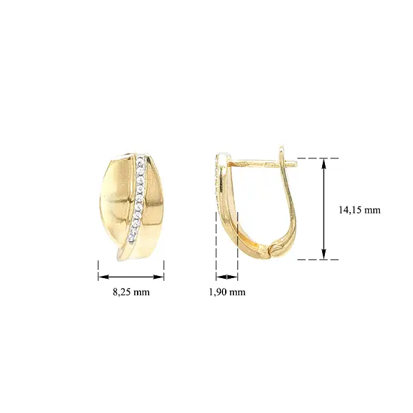 Zlaté Náušnice se Zirkony