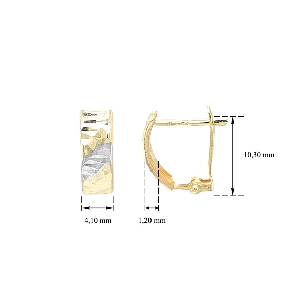 Zlaté Náušnice z Kombinovaného Zlata