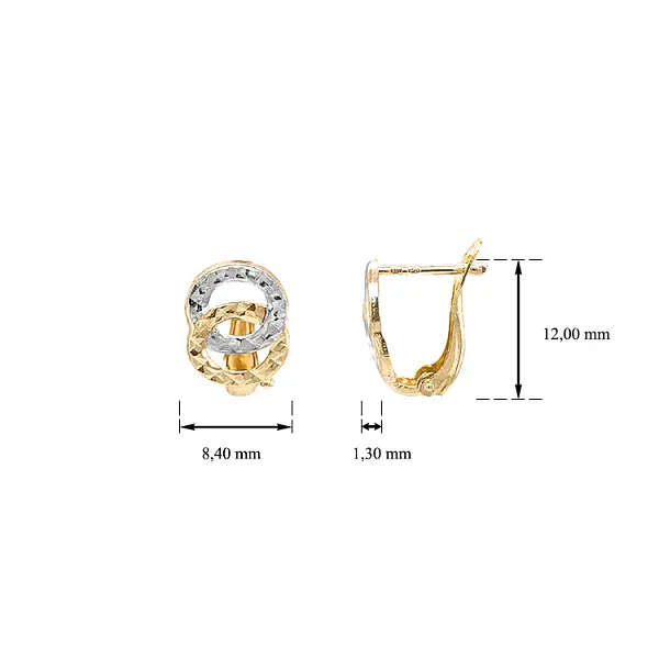 Náušnice z Kombinovaného Zlata