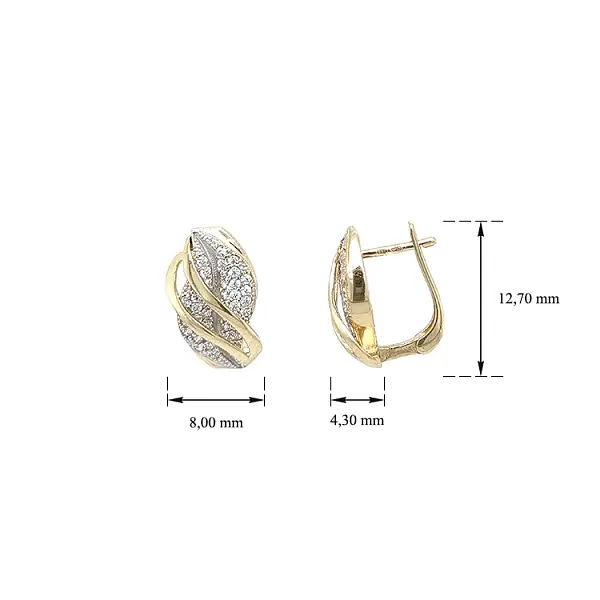 Zlaté Náušnice se Zirkony