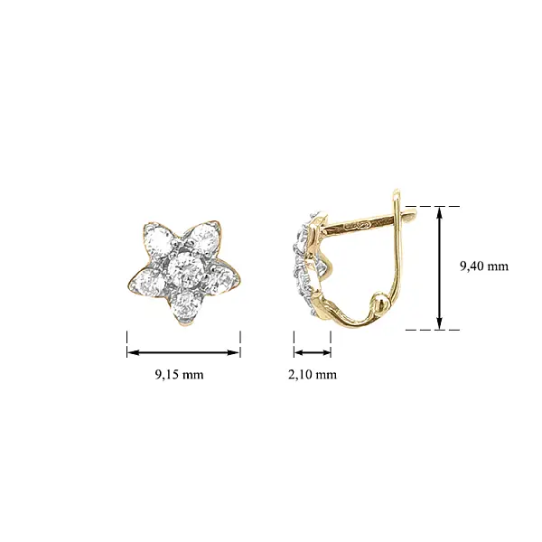 Zlaté Náušnice se Zirkony