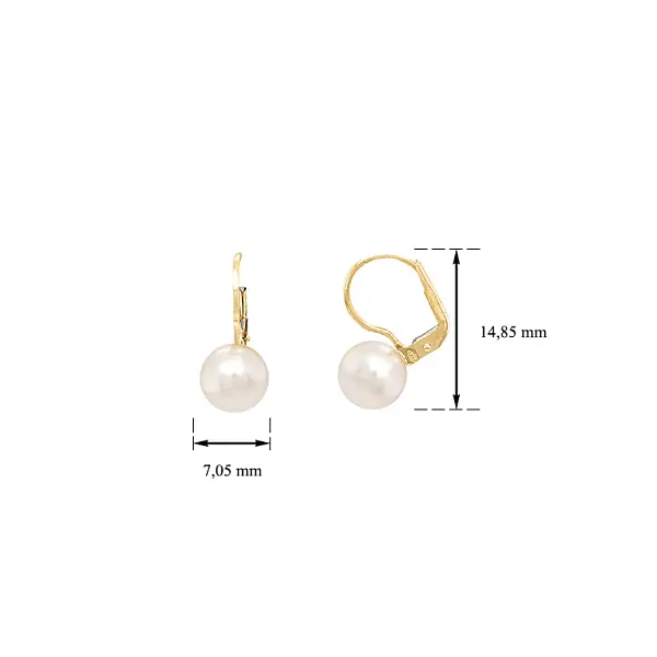 Zlaté Perlové Náušnice