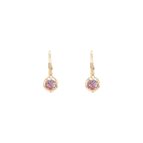 Gold Earrings with Zircons