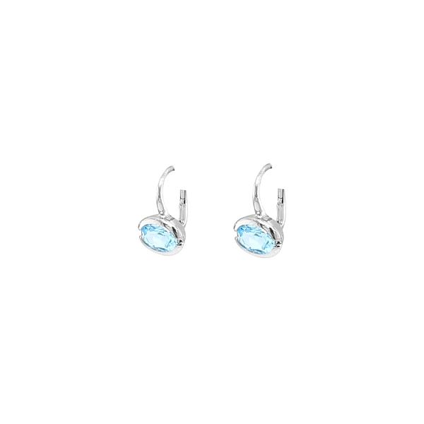 Gold Earrings with Zircons