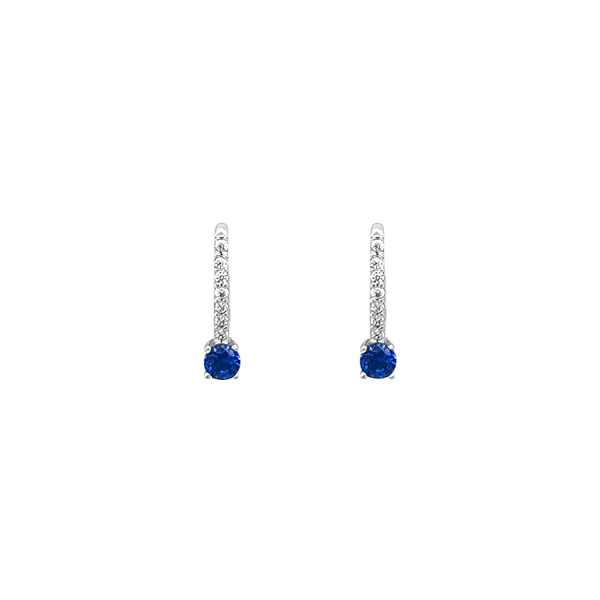 Gold Earrings with Zircons
