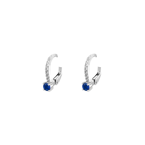 Gold Earrings with Zircons