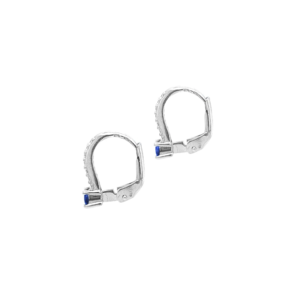 Gold Earrings with Zircons