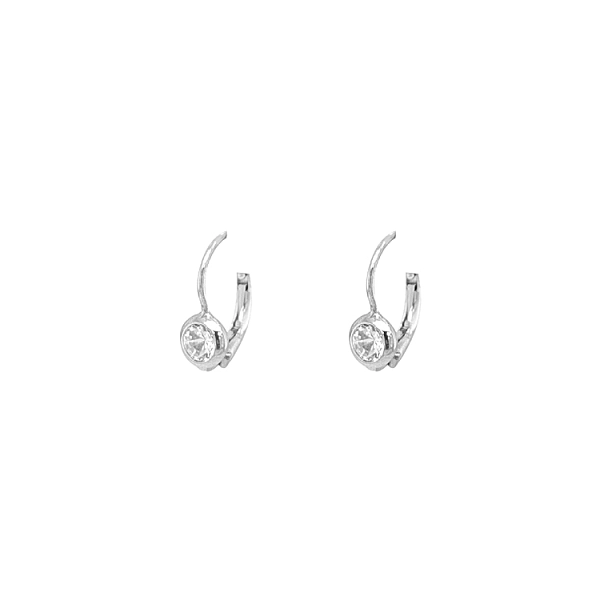 Gold Earrings with Zircons