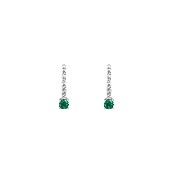 Gold Earrings with Zircons