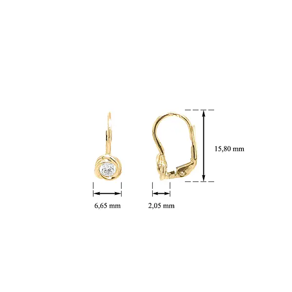 Zlaté Náušnice se Zirkony