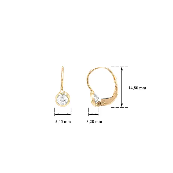 Zlaté Náušnice se Zirkony