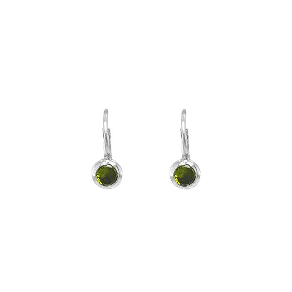 Gold Earrings with Zircons