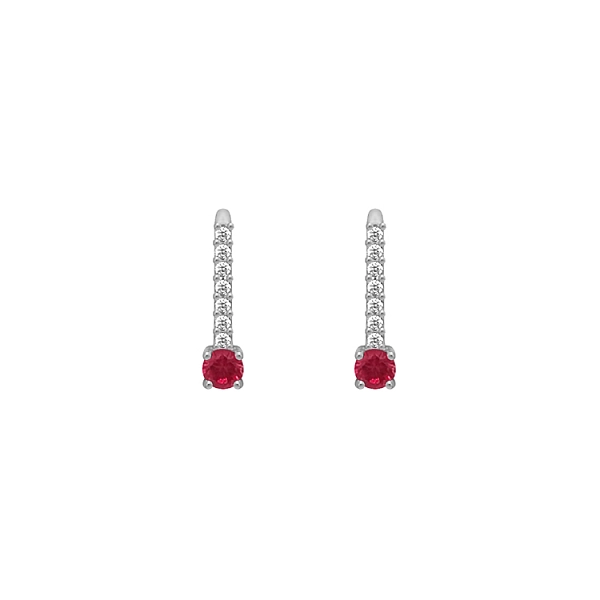 Gold Earrings with Zircons