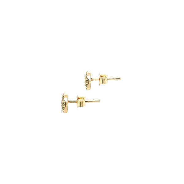 Gold Pecky Earrings with Zircones
