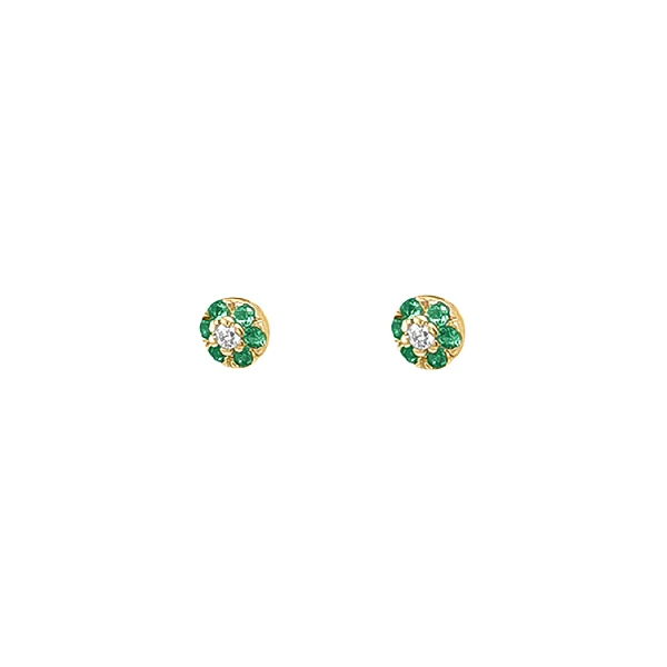 Gold Earrings Earrings with Zircons