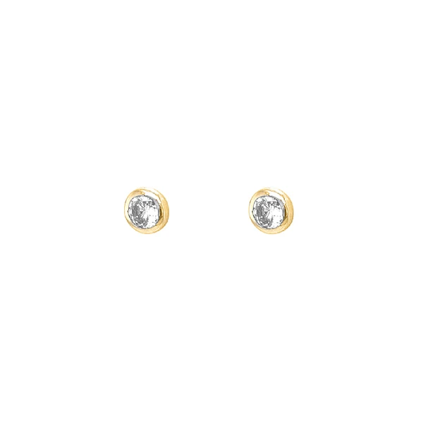 Gold Earrings Earrings with Zircons
