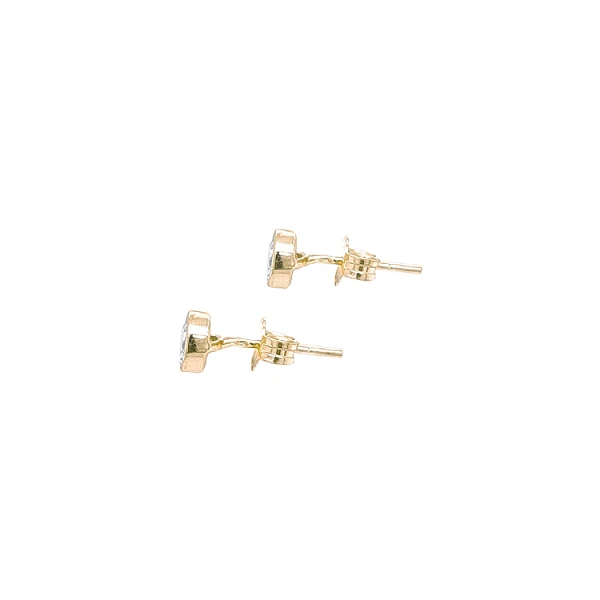 Gold Pecky Earrings with Zircones