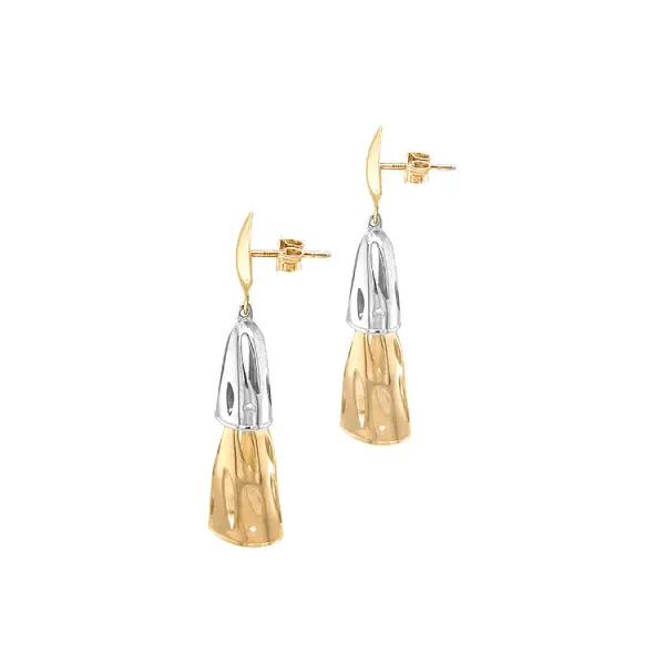 Visací Náušnice z Kombinovaného Zlata