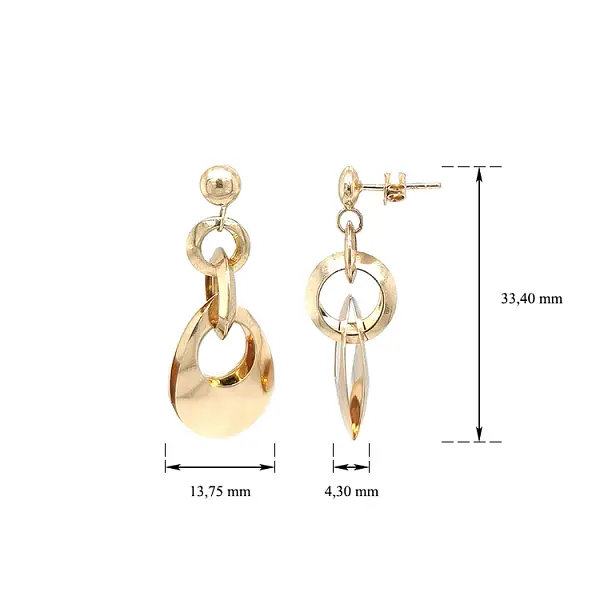 Zlaté Visací Náušnice