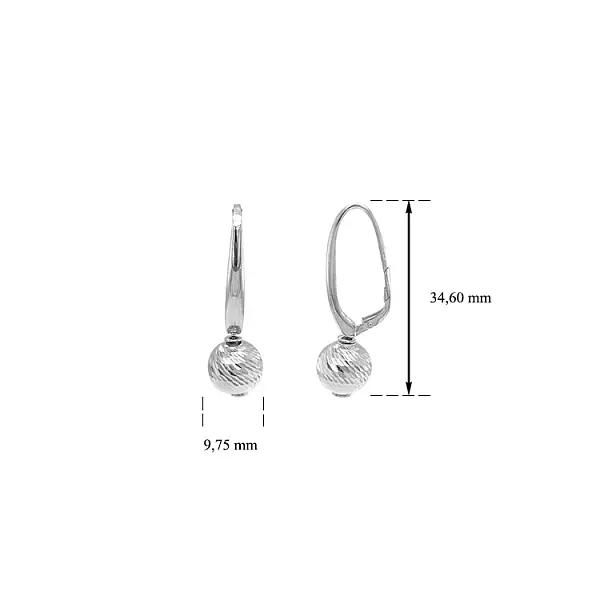 Kuličkové Náušnice ze Bílého Zlata